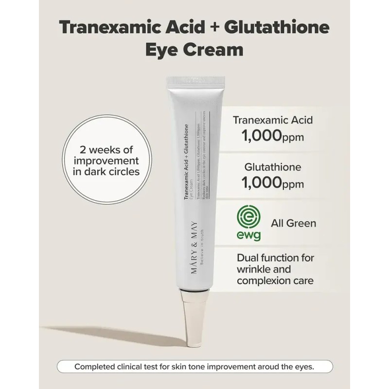 Mary&may Tranexamic Acid + Glutathione Eye Cream 12g Momento De