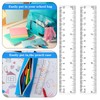 Thinp 2 Pack Small Ruler 6 Inch Ruler Clear Plastic