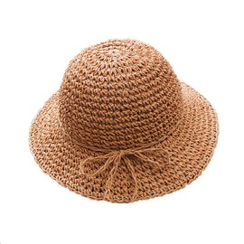 HugeDE Girls Floppy Foldable Packable Wide Brim Summer Sun Hats Beach Straw Hat for Toddlers Kids Khaki