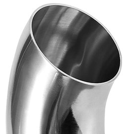 MUKLEI Codos de acero inoxidable 304 de 7,6 cm de 90 ° de ángulo de curva, codo de escape de 2 mm de grosor de acero inoxidable 90 grados para tubo de
