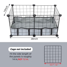 DZWLKJ Guinea Pig Cage Liner Tarp Bottom Waterproof and Washable Base Also for Rabbits, Bunny, Chinchesillas, Hedgehog, Ferrets and Other Small Animals(14x28 inches)