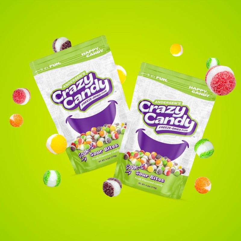 Freeze Dried Sour Candy - Crazy Candy Sour Bites; Intense
