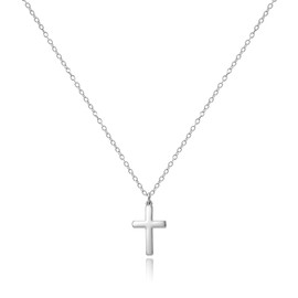 Desnuage Silver Cross Necklace for Women Dainty Minimalist Cross Necklaces for Women Religious Jewelry for Women Christian Gifts