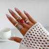 VIYPDRST Chunky Gold Rings for Women Non Tarnish Statement Rings