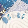 Deep Blue Mermaid Nail Tips - Almond Egg / 딥