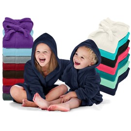 Emily´s Check 1522.2202 Children's Bathrobe Cuddly Fleece for Boys and Girls, navy