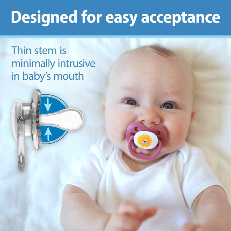 Dr. Brown's Advantage Baby Pacifier, Fully Symmetrical Soother with Soft