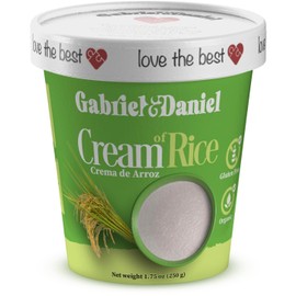 Gabriel & Daniel Cream of Rice – Non-GMO, Pure and Organic Gluten Free Cereal – Rich in Iron & Essential Nutrients for a Nourishing and Instant Breakfast – Quick & Easy Meal (Pack of 6)