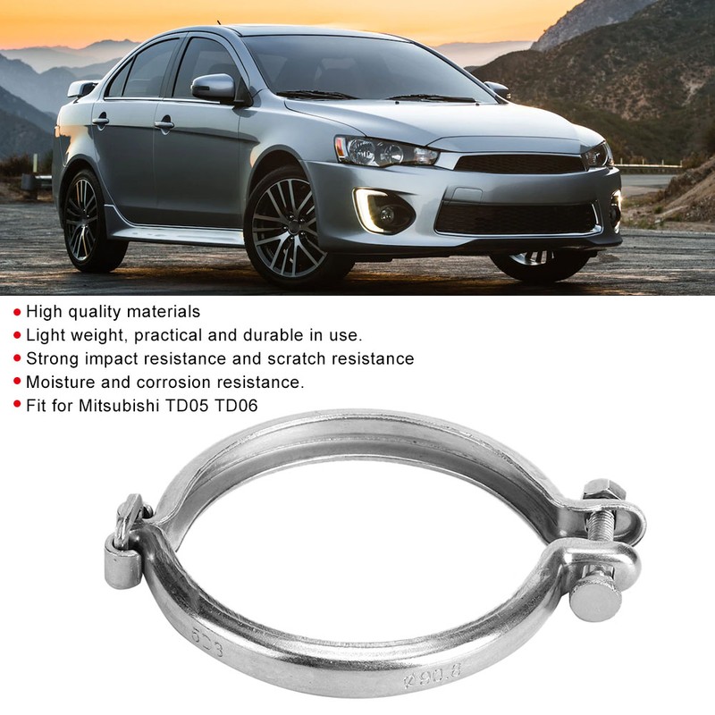 90.8mm 3.57in Turbocharger Turbo V Band Clamp Set Fit for