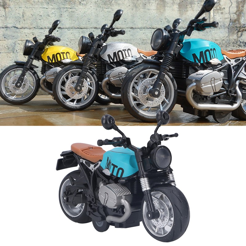 1:12 Pull Back Motorcycle Toy Cool Retro Motorcycle Toy with