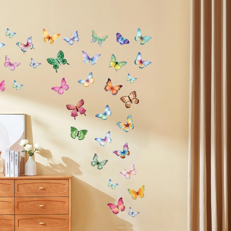 FunnAura 16 Pcs Butterfly Wall Art Stickers for Girls Bedrooms