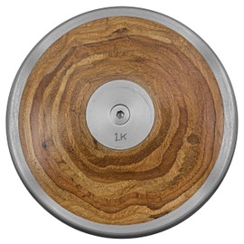 Champion Sports Wood Competition Practice Discus, 1.0 kg , Brown