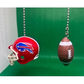 BUFFALO BILLS CEILING FAN PULL CHAIN SET  HELMET AND FOOTBALL