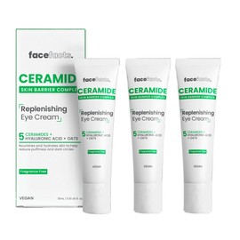 Face Facts Ceramide Eye Cream - Replenishing Under Eye Cream for Dark Circles and Puffiness - Anti-Aging Eye Care Products - Eye Bag Remover for Men and Women - 3 Pack + Cheeroo Magnet