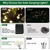 4 Pack Solar Garden Lights, 10 LED Rose Shaped Firefly