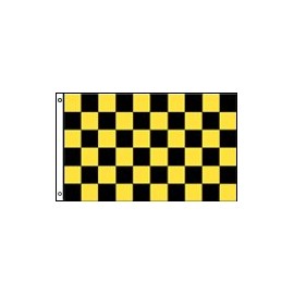 Black and Yellow Checkered 3'x5' Polyester Flag