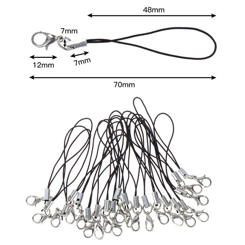 Samcos Strap Lobster Claw Clasp with Hooks, Set of 100,
