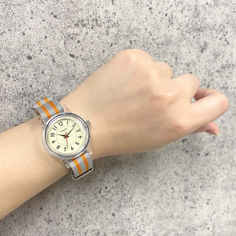 [フォロー] 腕時計 fragola(フラゴラ) クリアケースナイロンバンドウォッチ N01525S-1 CL レディース グレー