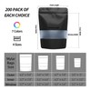 200 Pack Food Storage Bags, Foil Pouch Resealable Bags with