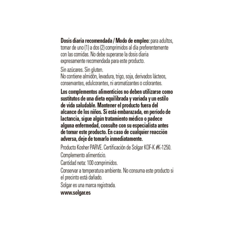 Solgar Yeast Free Selenium 200 mcg Antioxidant Mineral Supplement 100