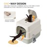 Basics Cat Litter Box with Lid,Fully Enclosed Litter Box with