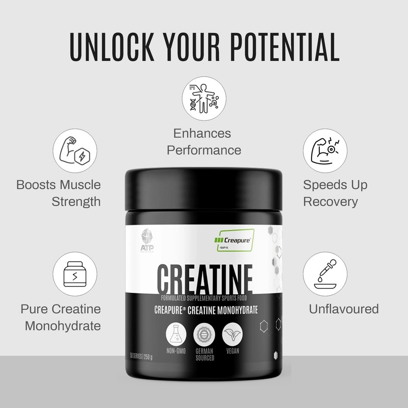 ATP Science Creapure® Creatine Monohydrate, Creatine for Strength, Performance and