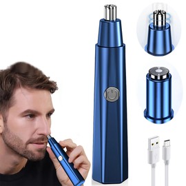 Tebeban Cortadora de Pelo de Nariz y Orejas Recargable, Tebeban Cortapelos Nariz y Oreja Eléctrico, Rasuradora de Nariz para Hombre,Rasuradora para Recortar Cejas,Pelo De Manos y Pies,Corta vellos nariz y Orejas