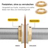 Hex Lock Nuts Brass Bulkhead Fitting 1/2 Inch Flange Hex