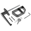 Shed Door Latch L-Handle Lock Kit with 2 Keys, 4-1/2"