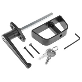 Shed Door Latch L-Handle Lock Kit with 2 Keys, 4-1/2" Stem Shed & Barn Door Lock