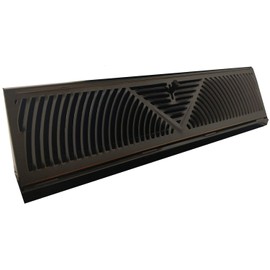 Oil-Rubbed Bronze Finish Baseboard Register (18 Inch, Oil Rubbed Bronze)