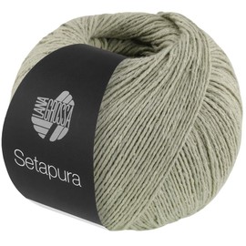 LANA GROSSA Setapura Pleasantly Soft Matte Silk Yarn Hand Knitting Yarn Made of 100% Silk 50 g Wool for Knitting and Crocheting 200 m Yarn