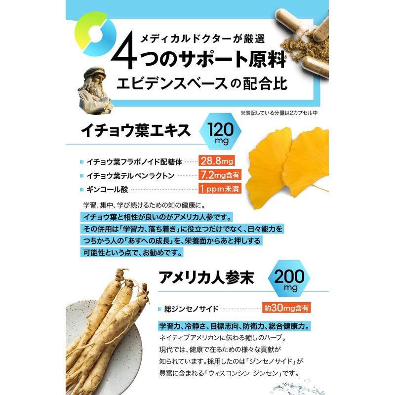 【集中力 セロトニン 学習 やる気 冷静な毎日 サプリ】キロン COOL SWITCH イチョウ葉 120mg