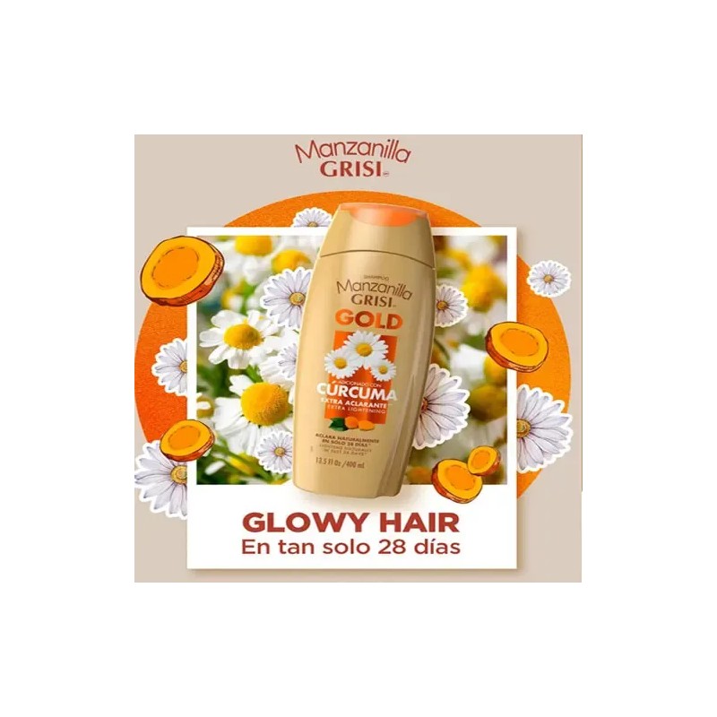 Grisi Gold Extra Aclarante Manzanilla Shampoo + Loción + Gel
