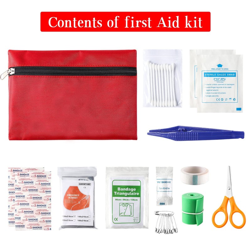 WELL-STRONG Car Roadside Emergency Kit with Reflective Warning Triangle, Assistance