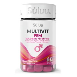 Gomitas Vitaminas Mujer Hierro Calcio Acido Fólico B12 B3 B6
