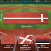 Qryovsa Softball Pitching Mat with Pitching Rubber & Stride Line,