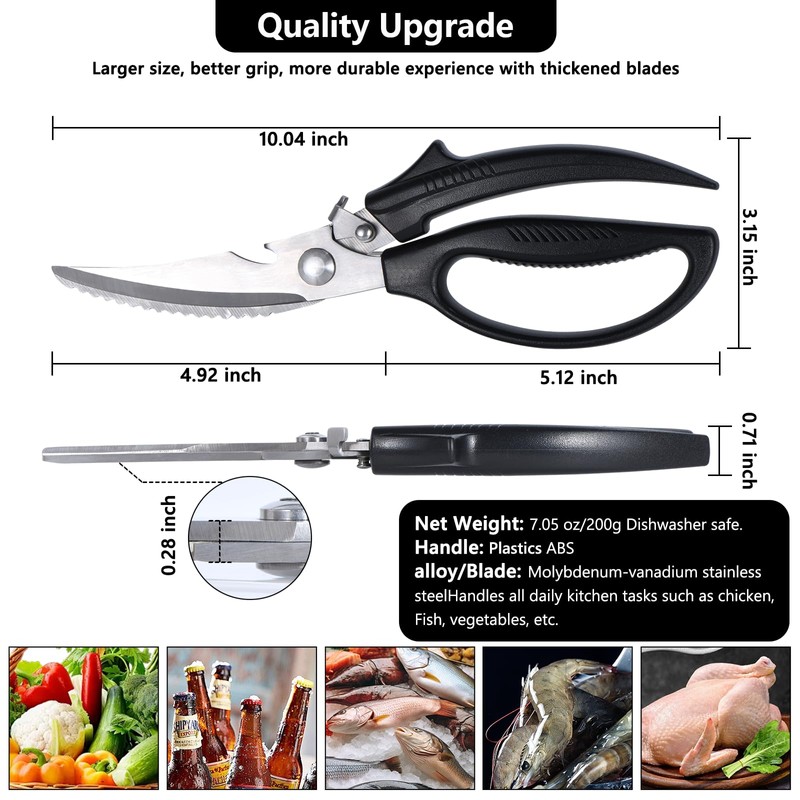 Left Handed Poultry Shears Kitchen Scissors, Lefty Kitchen Tools for