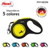 FLEXI Automatic Leash, Small (5m), Negro/Amarillo Reflejante