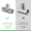 TAISHER 1PCS Forging of 304 Stainless Steel Tee Pipe Fittings,