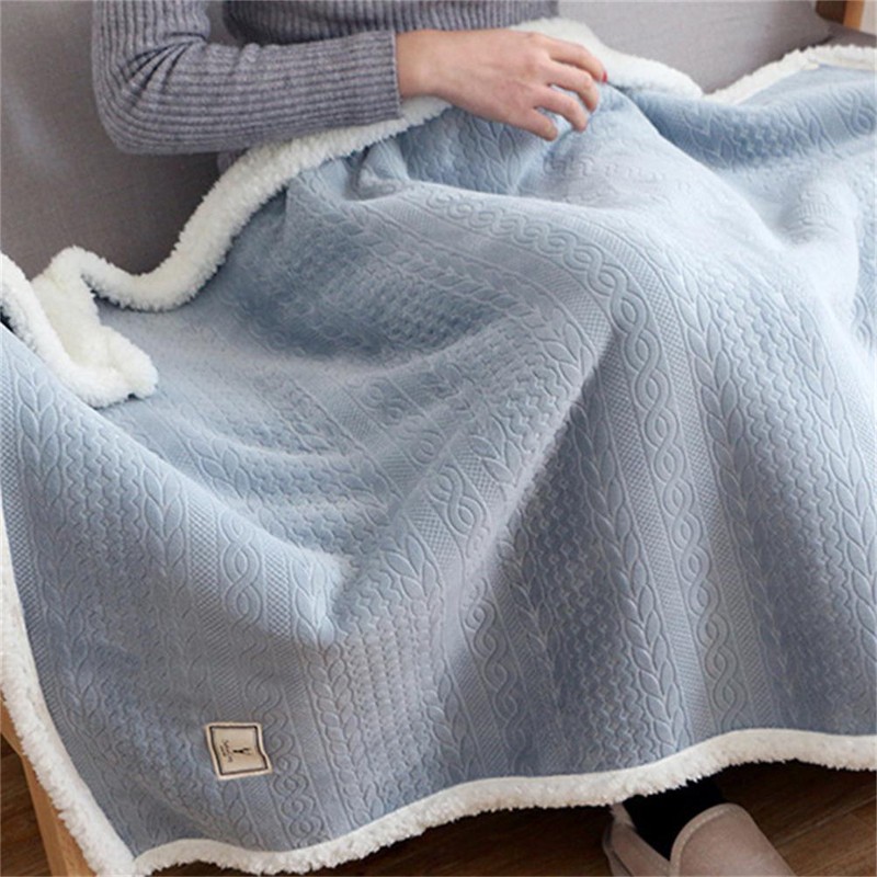 Spring and Autumn Warm Soft Flannel Blanket for Women Wearable