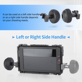 Nitze Ball Side Handle with NATO Clamp, Different Colored Rubber Rings, Lightweight Camera NATO Side Handle for Camera/Monitor Cages - PA33C