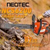 NEOTEC 62CC 2Stroke Gasoline Chainsaw 20" Bar Powered Engine Wood
