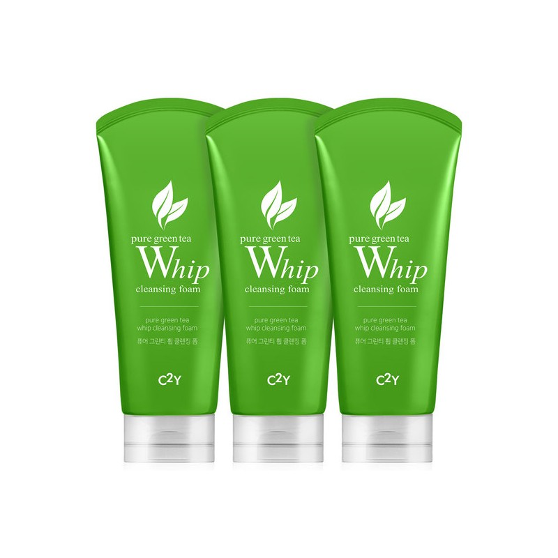 C2Y Pure Aqua Whip Cleansing Foam 120ml 3-Pack Bundle Set