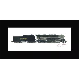 Nickel Plate Road 2-8-4 #765 10"x17" print in 10"x20" Mat Andy Fletcher signed