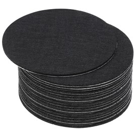 PATIKIL 4 Inch Diameter Lamp Base Felt, 20Pack 2mm Thickness Round Soft Adhesive Non-Slip Anti-Scratch Backed Felt for Lamp Furniture DIY Craft, Black