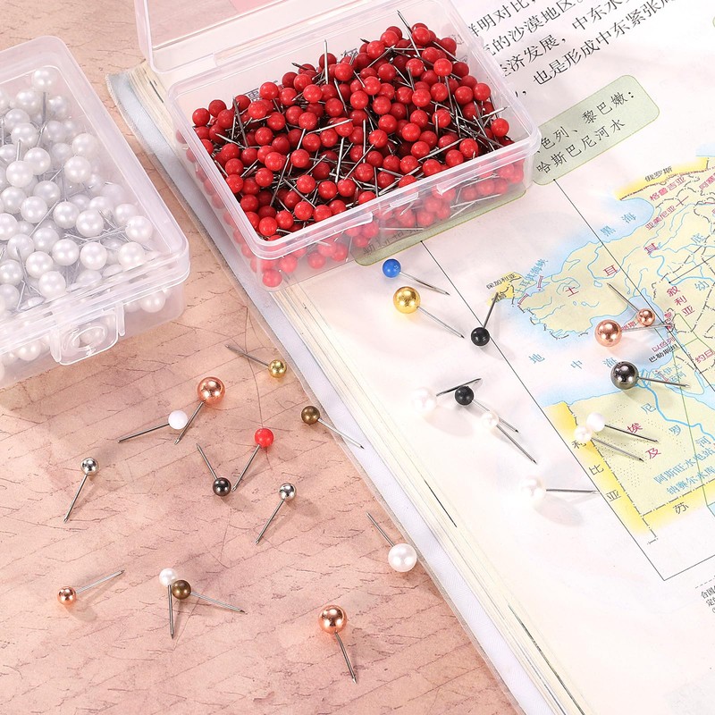 uxcell 400 Pcs Push Pins, Map Thumb Tacks 4mm Round