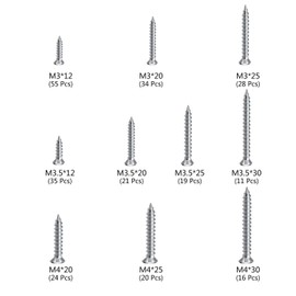 Wood Screw Stainless Steel Cross Hole Countersunk Wood Screw Nails, Screw Nails, 1.6 ft (3 m) x 12 mm / 20 mm / 3.5 M x 12 mm / 20 mm / 25 mm / 30 mm 4M x 20 mm / 20 mm / 25 mm / 30 mm Thread Size 263