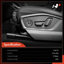 A-Premium Power Seat Adjuster Switch Compatible with Honda CR-V CRV2008-2017, Civic 2014-2017, Accord 2003-2017, Pilot 2009-2017, Odyssey 2005-2018, Ridgeline & Acura MDX, RDX, TSX, TL