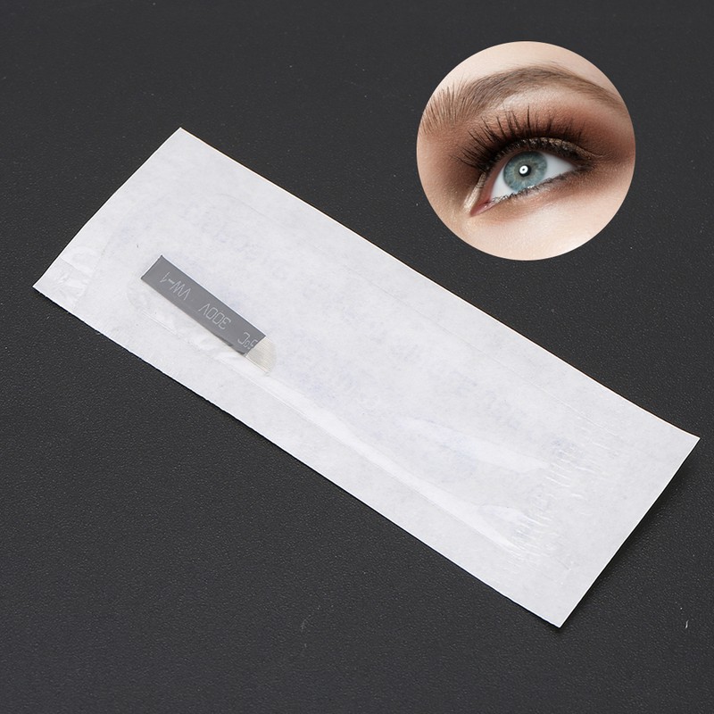 50pcs Eyebrow Microblading Needles Blade Fine Tattooing Permanent Makeup Blades